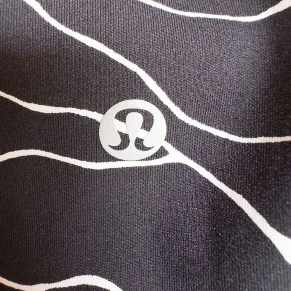 Lululemon Wunder Under Hi Rise 1/2 Tight Womens 4 Rose Alpine White Black W6AGFS